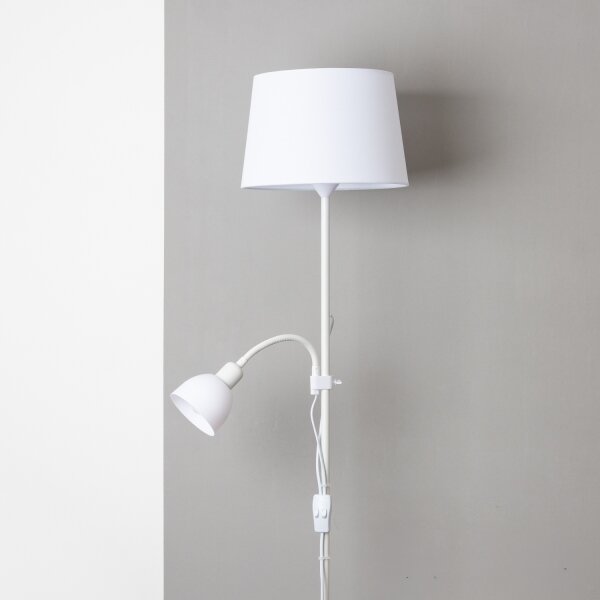 Brilagi - Lampadar CERIA 1xE27/100W/230V + 1xE14/25W alb