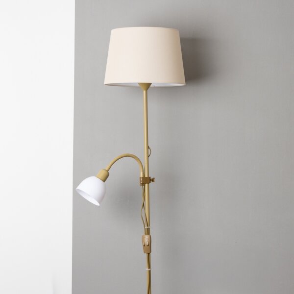 Brilagi - Lampă de podea CERIA, 1xE27/100W/230V + 1xE14/25W, auriu/bej