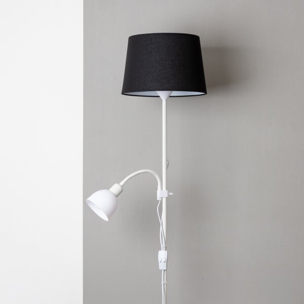 Brilagi - Lampadar CERIA 1xE27/100W/230V + 1xE14/25W alb/negru