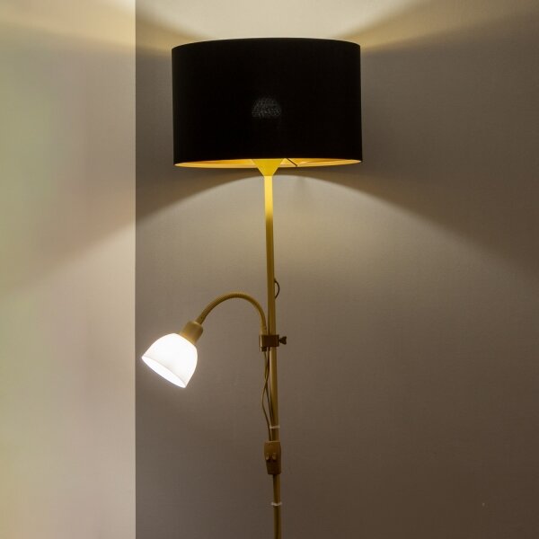 Brilagi - Lampadar CERIA 1xE27/100W/230V + 1xE14/25W auriu/negru