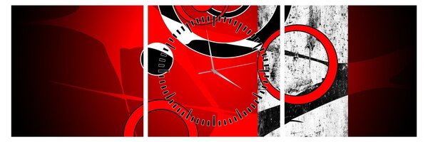 Tablou cu abstracție (cu ceas) (90x30 cm)