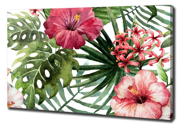 Pictură pe pânză flori tropicale
