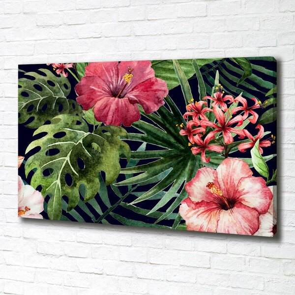 Print pe canvas flori tropicale
