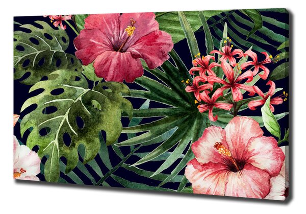 Print pe canvas flori tropicale