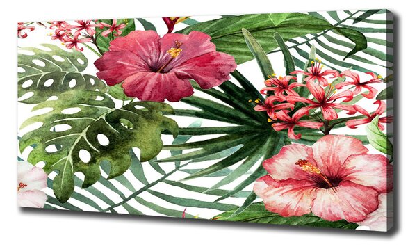 Pictură pe pânză flori tropicale