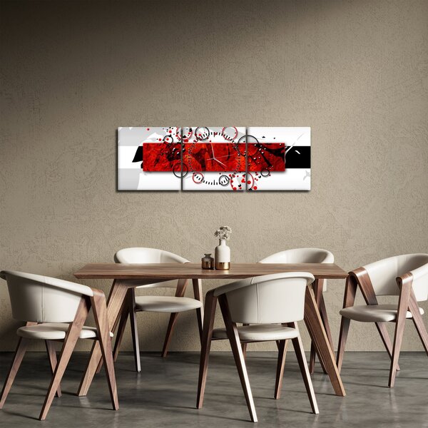 Tablou cu abstracție (cu ceas) (90x30 cm)
