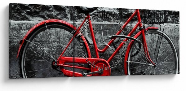 Tablou - Bicicleta istorică (cu ceas) (90x30 cm)