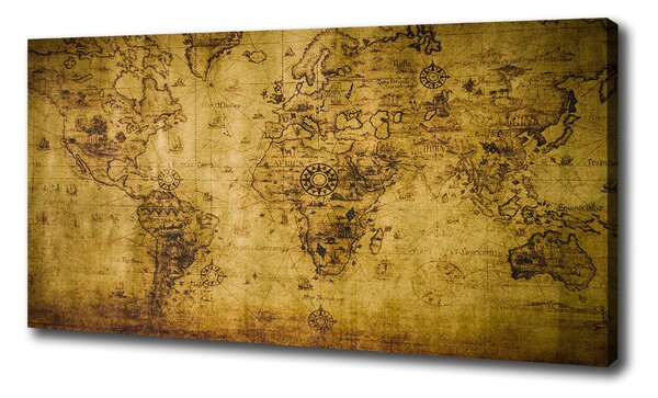 Imprimare tablou canvas harta lumii vechi