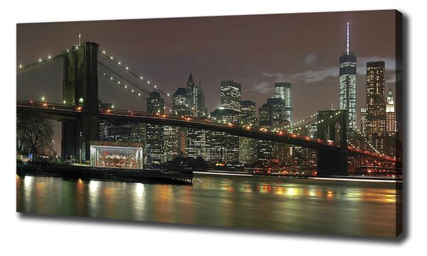 Print pe pânză New York, pe timp de noapte