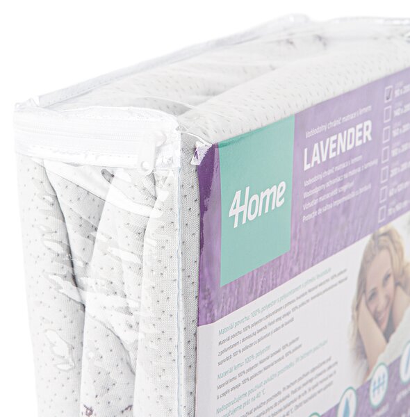 Protecție saltea 4Home Lavender impermeabilă cu elastic, 140 x 200 cm