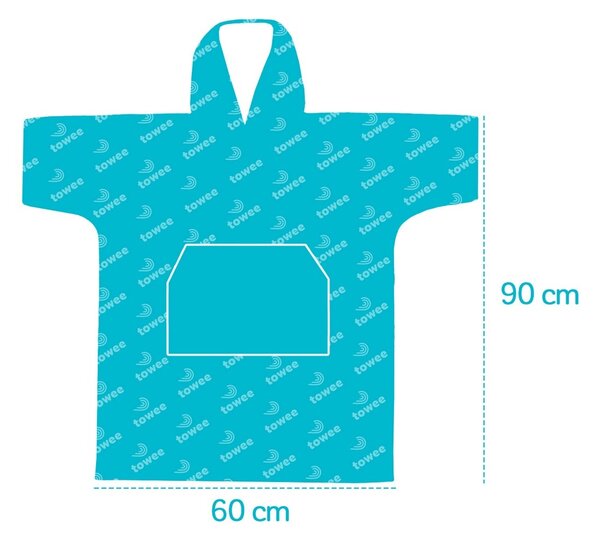 Poncho Teenager surf Tahiti, 60 x 90 cm