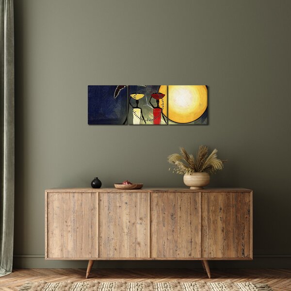 Tabloul picturii străvechi (cu ceas) (90x30 cm)
