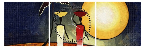 Tabloul picturii străvechi (cu ceas) (90x30 cm)