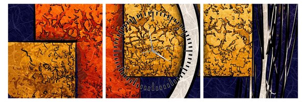 Tablou abstract (cu ceas) (90x30 cm)