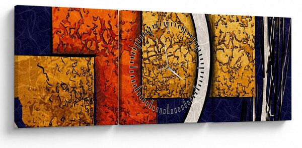 Tablou abstract (cu ceas) (90x30 cm)