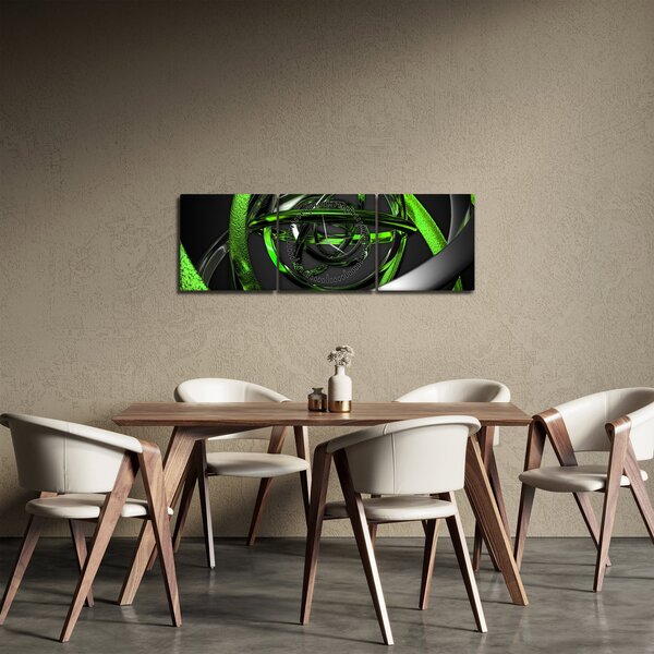 Tablou abstarct (cu ceas) (90x30 cm)
