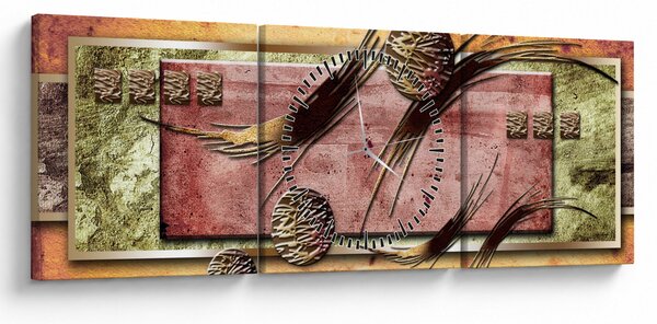 Tablou abstract (cu ceas) (90x30 cm)