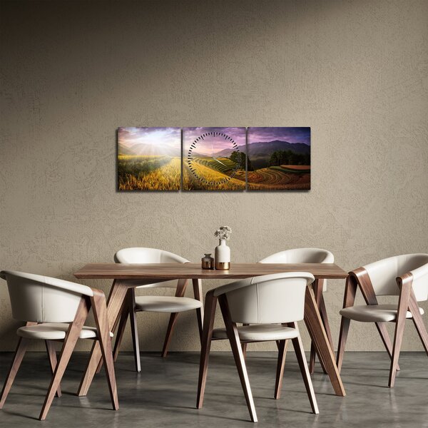 Tablou peisajului (cu ceas) (90x30 cm)