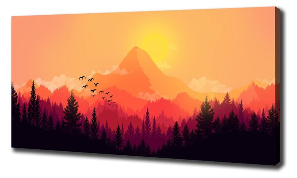 Tablou pe pânză canvas peisaj montan