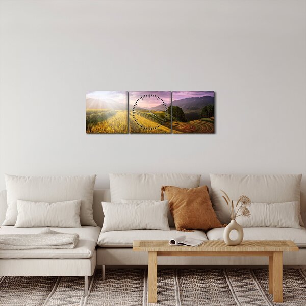 Tablou peisajului (cu ceas) (90x30 cm)