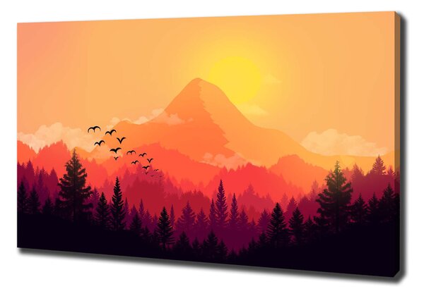 Tablou pe pânză canvas peisaj montan