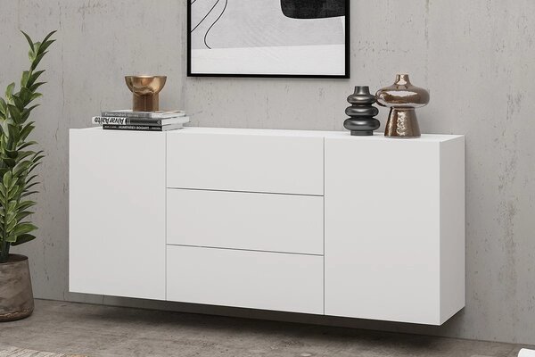Comodă Avernic Typ 26 (alb + stejar wotan). Promo -14%. 1042052