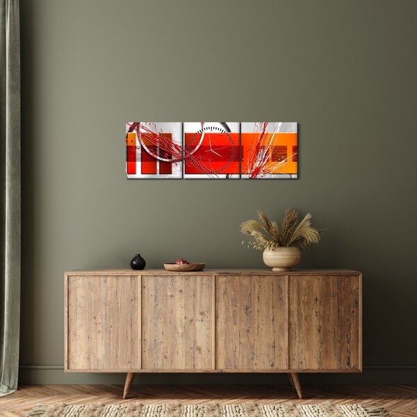 Tablou abstract (cu ceas) (90x30 cm)