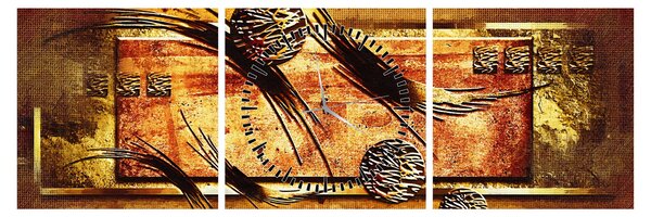 Tablou abstracției (cu ceas) (90x30 cm)