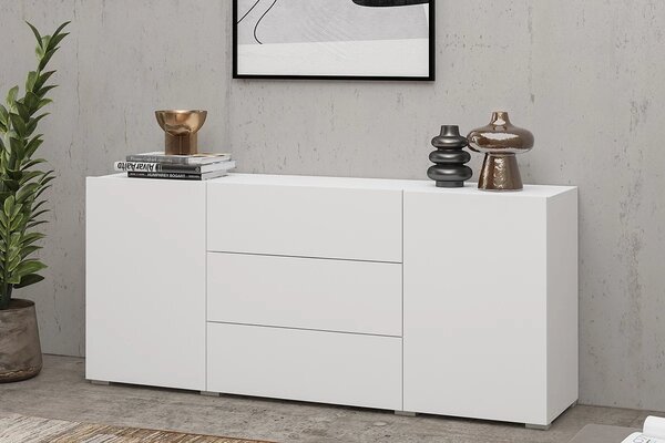 Comodă Avernic Typ 26 (alb + stejar wotan). Promo -14%. 1042052