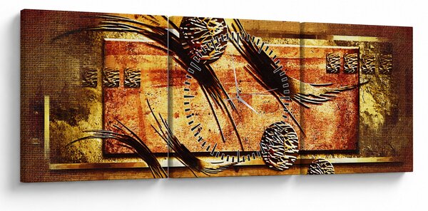 Tablou abstracției (cu ceas) (90x30 cm)