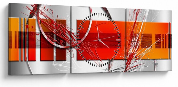 Tablou abstract (cu ceas) (90x30 cm)