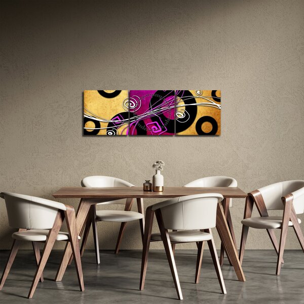 Tablou abstracției (cu ceas) (90x30 cm)