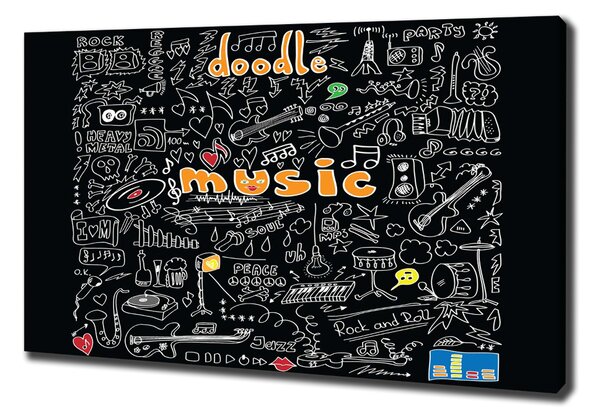 Tablou canvas simboluri muzicale