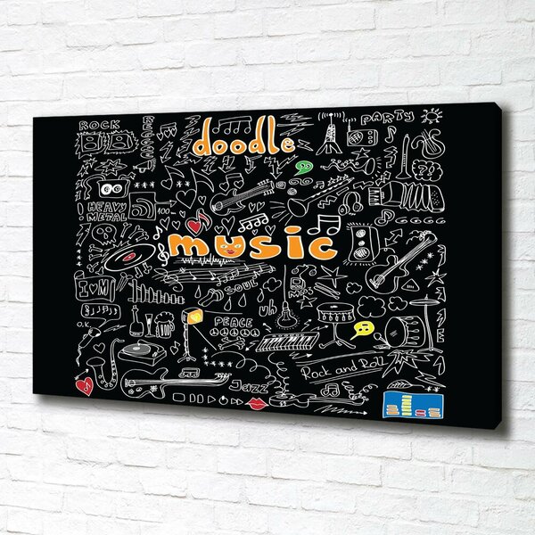 Tablou canvas simboluri muzicale