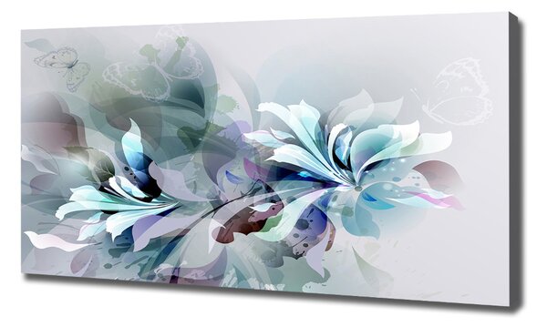 Imprimare tablou canvas flori abstracte