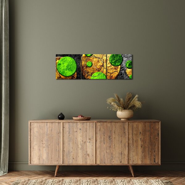 Tablou abstract - Bilă (cu ceas) (90x30 cm)