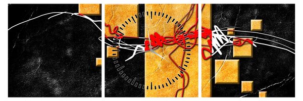 Tablou abstract - Dansatoare (cu ceas) (90x30 cm)