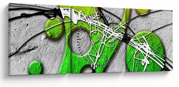Tablou abstract (cu ceas) (90x30 cm)