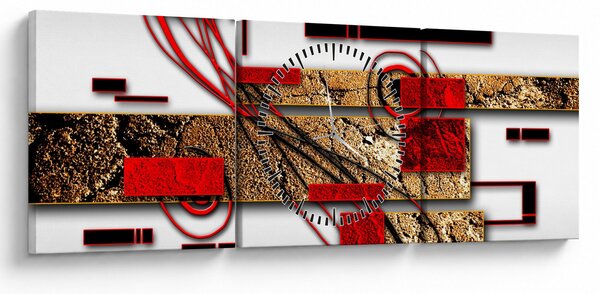 Tablou cu abstracție (cu ceas) (90x30 cm)