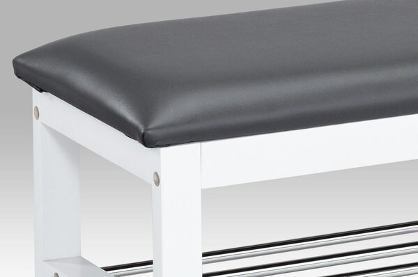 Banc pentru pantofi 2 nivele, alb