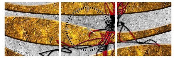 Tablou abstract (cu ceas) (90x30 cm)