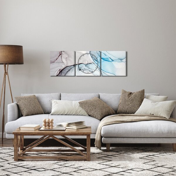 Tablou abstracției (cu ceas) (90x30 cm)