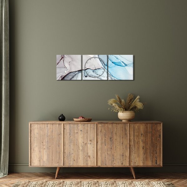 Tablou abstracției (cu ceas) (90x30 cm)