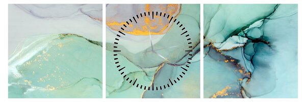 Tablou abstract (cu ceas) (90x30 cm)