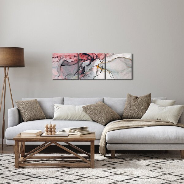 Tablou abstractie (cu ceas) (90x30 cm)