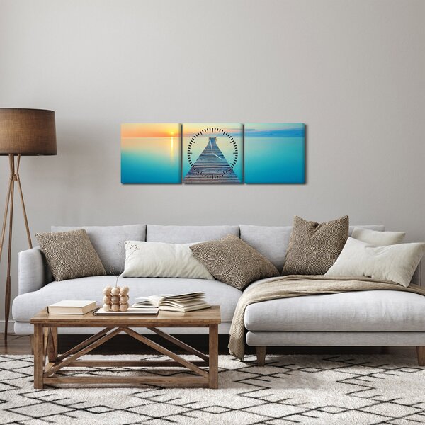 Tablou - Dig spre infinit (cu ceas) (90x30 cm)