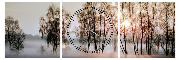 Tablou - Dimineața mohorâtă (cu ceas) (90x30 cm)