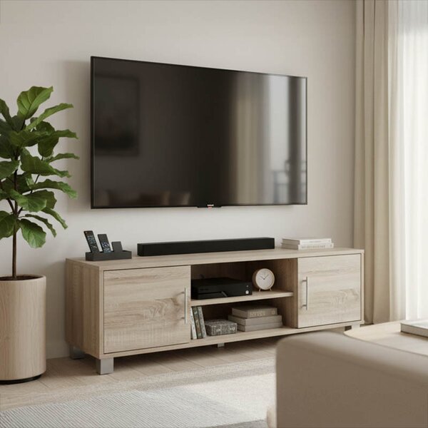 Comoda TV Serynka, nuanta sonoma, 120 x 40 x 40 cm