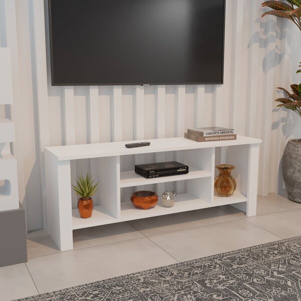 Comoda TV Sereva, culoare alb, 120 x 30 x 47 cm