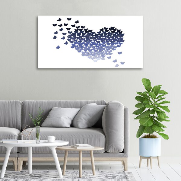 Tablou canvas Inima cu fluturi